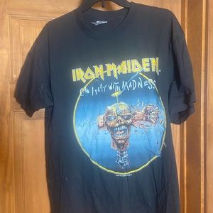 Vintage Iron Maiden Tour T-shirt. Black, Size XL, Spring Ford Brand